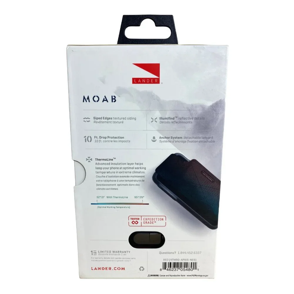 Lander‎ Moab Case for iPhone XS Red with Detachable Lanyard